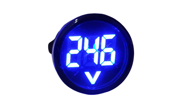 voltage indicator, 0 to 300vac, blue- works on direct ac voltage - ind_10