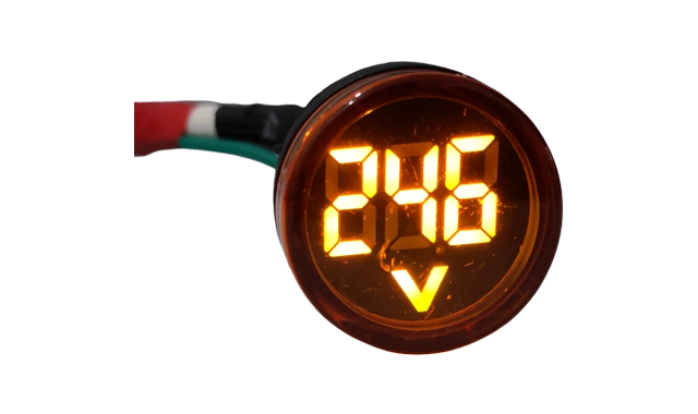 voltage indicator, 0 to 300vac, orange- works on direct ac voltage - ind_11